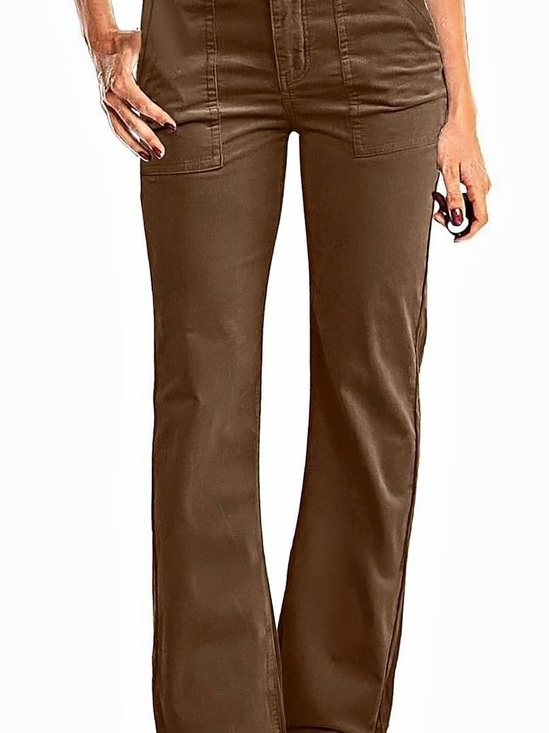 Flamingals Pants - Flamingals Mid-Waist Flare Corduroy Pants Brown. Like new